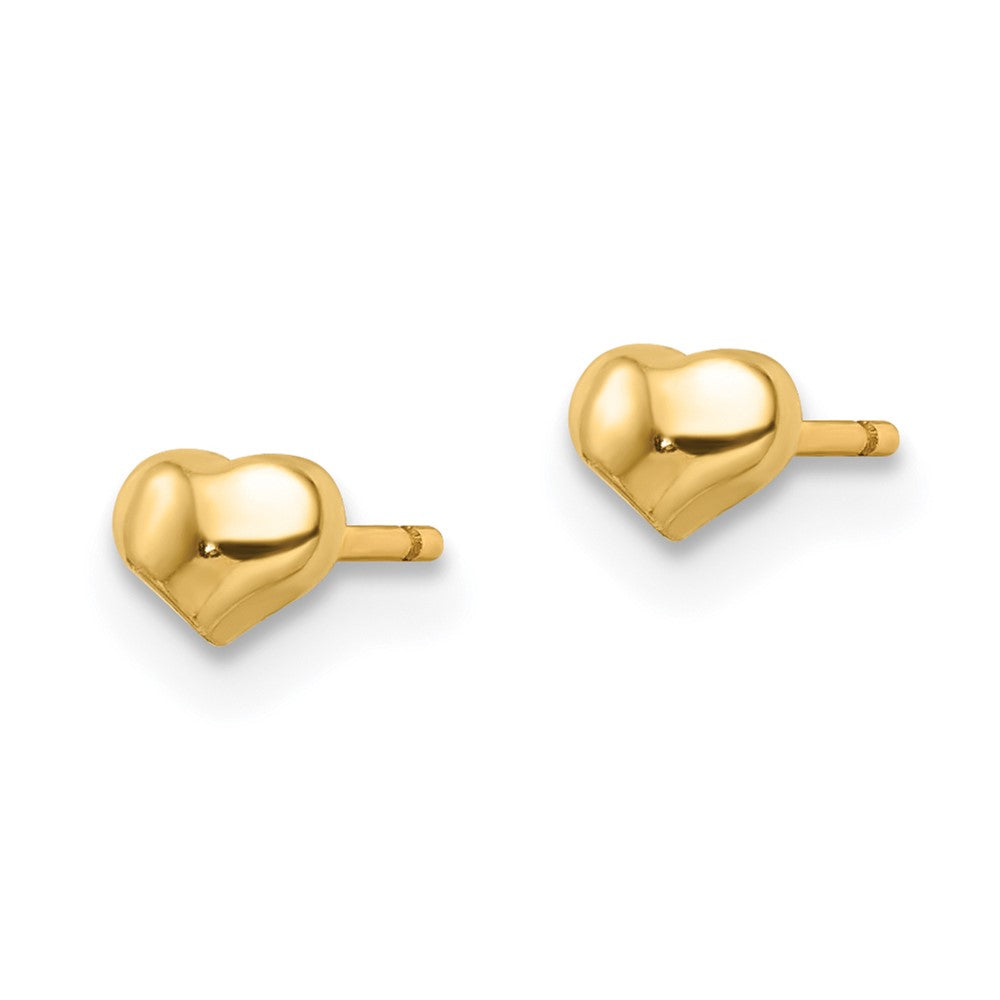 Puddle Spark 14k Madi K Polished Heart Post Earrings