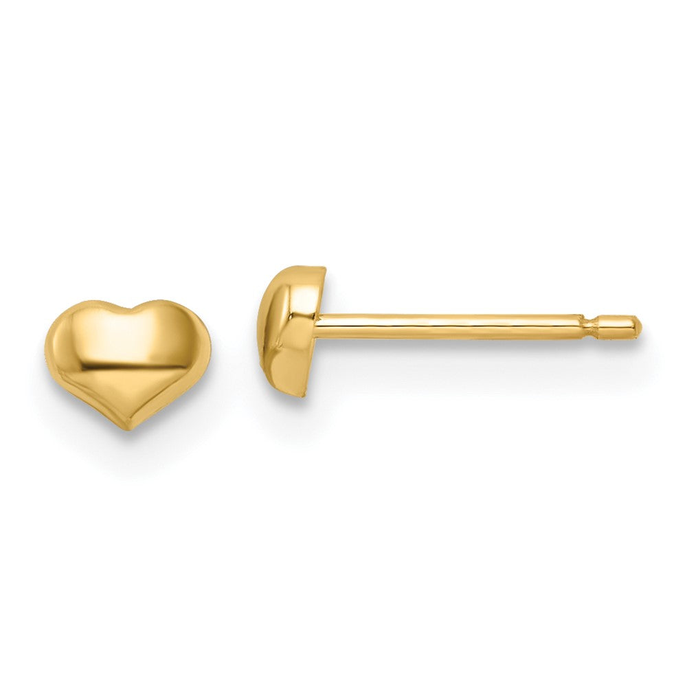 Puddle Spark 14k Madi K Polished Heart Post Earrings