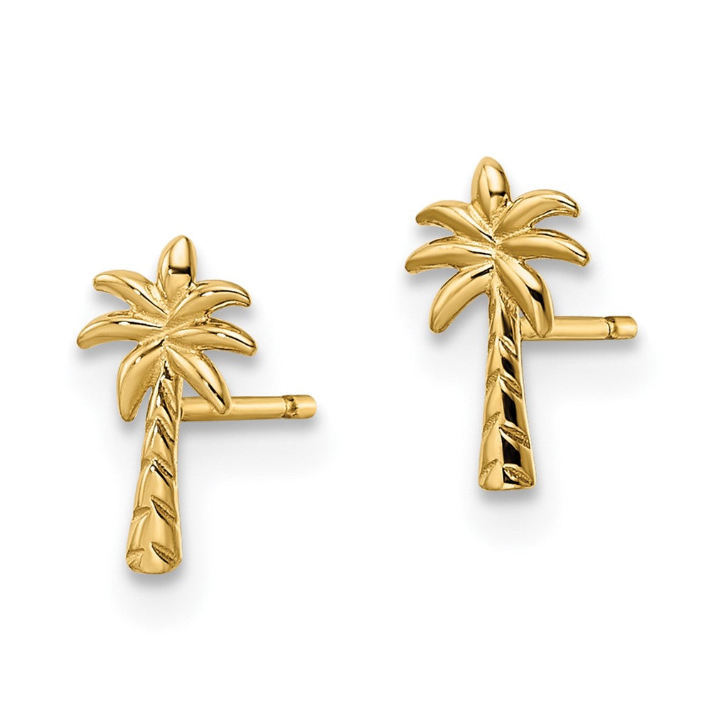 Glimmer Puff 14k Madi K Palm Tree Post Earrings