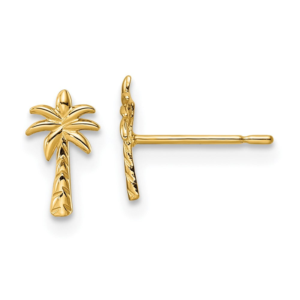 Glimmer Puff 14k Madi K Palm Tree Post Earrings