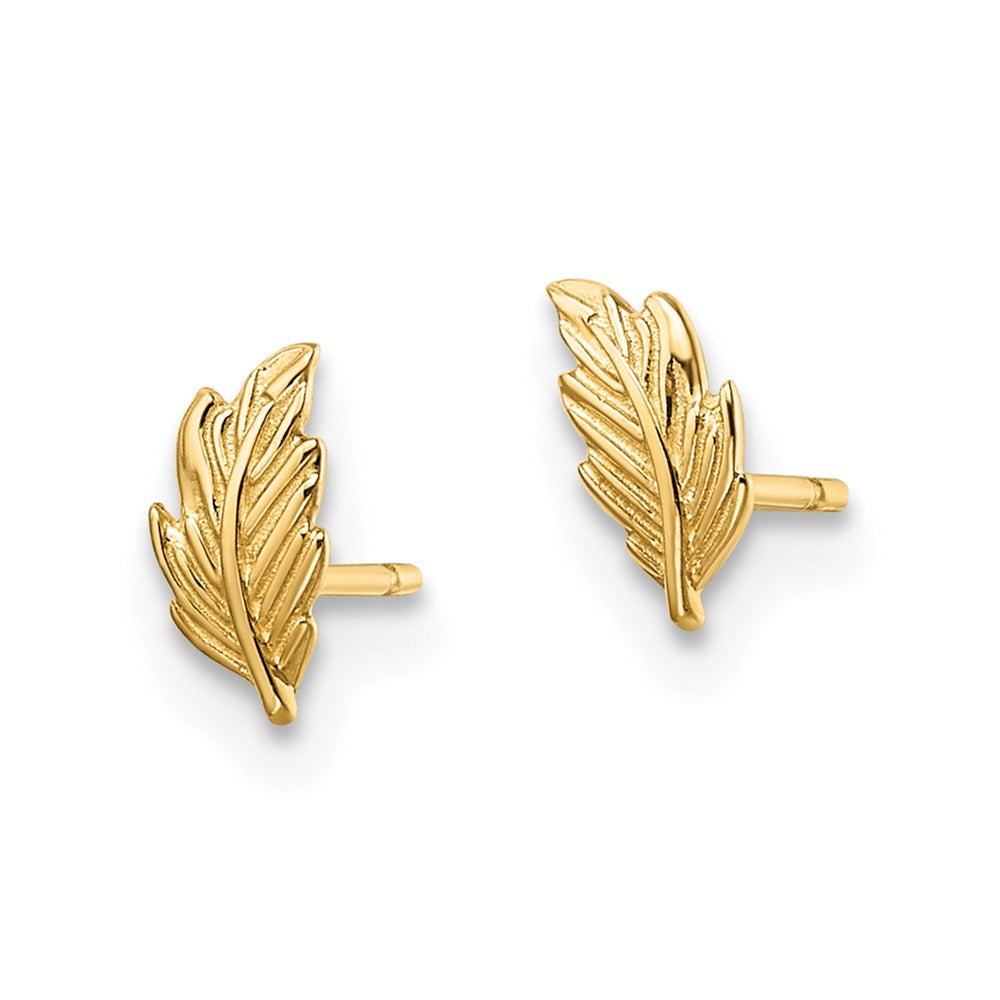 Muffin Nest 14k Madi K Leaf Post Earrings