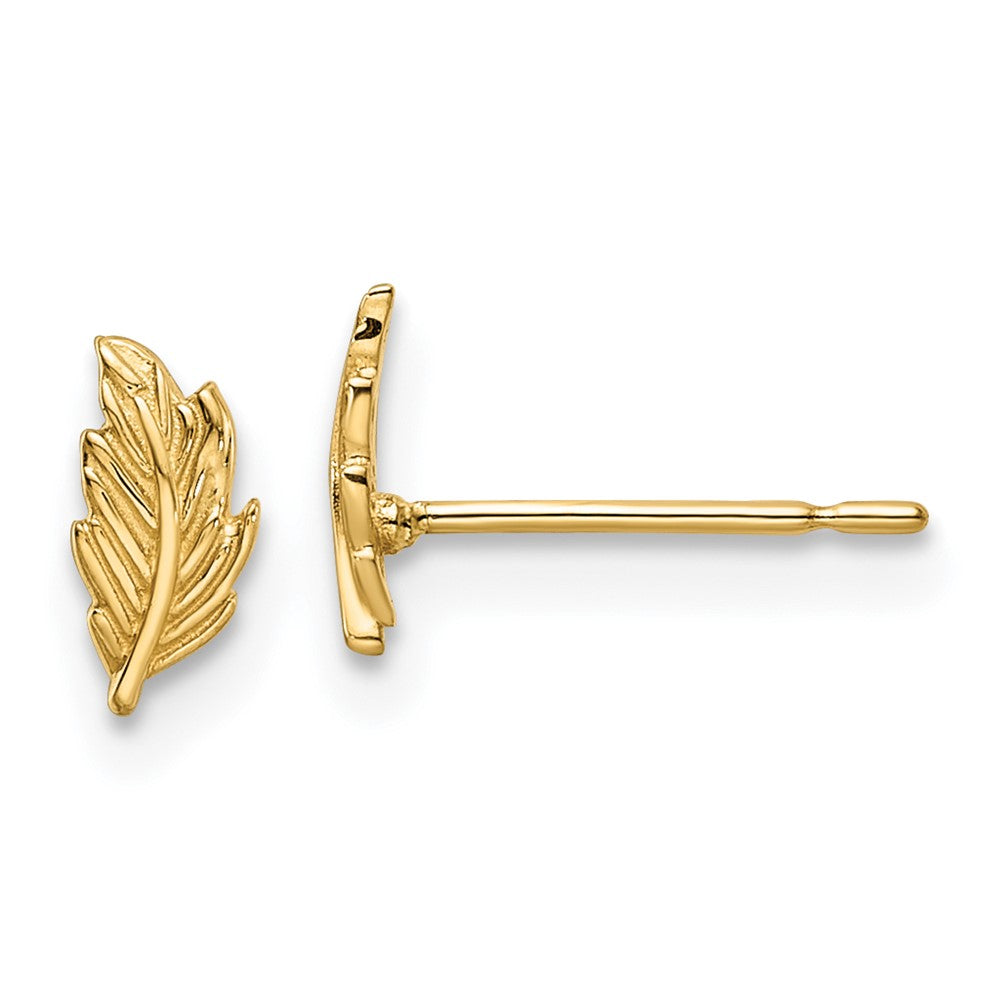 Muffin Nest 14k Madi K Leaf Post Earrings