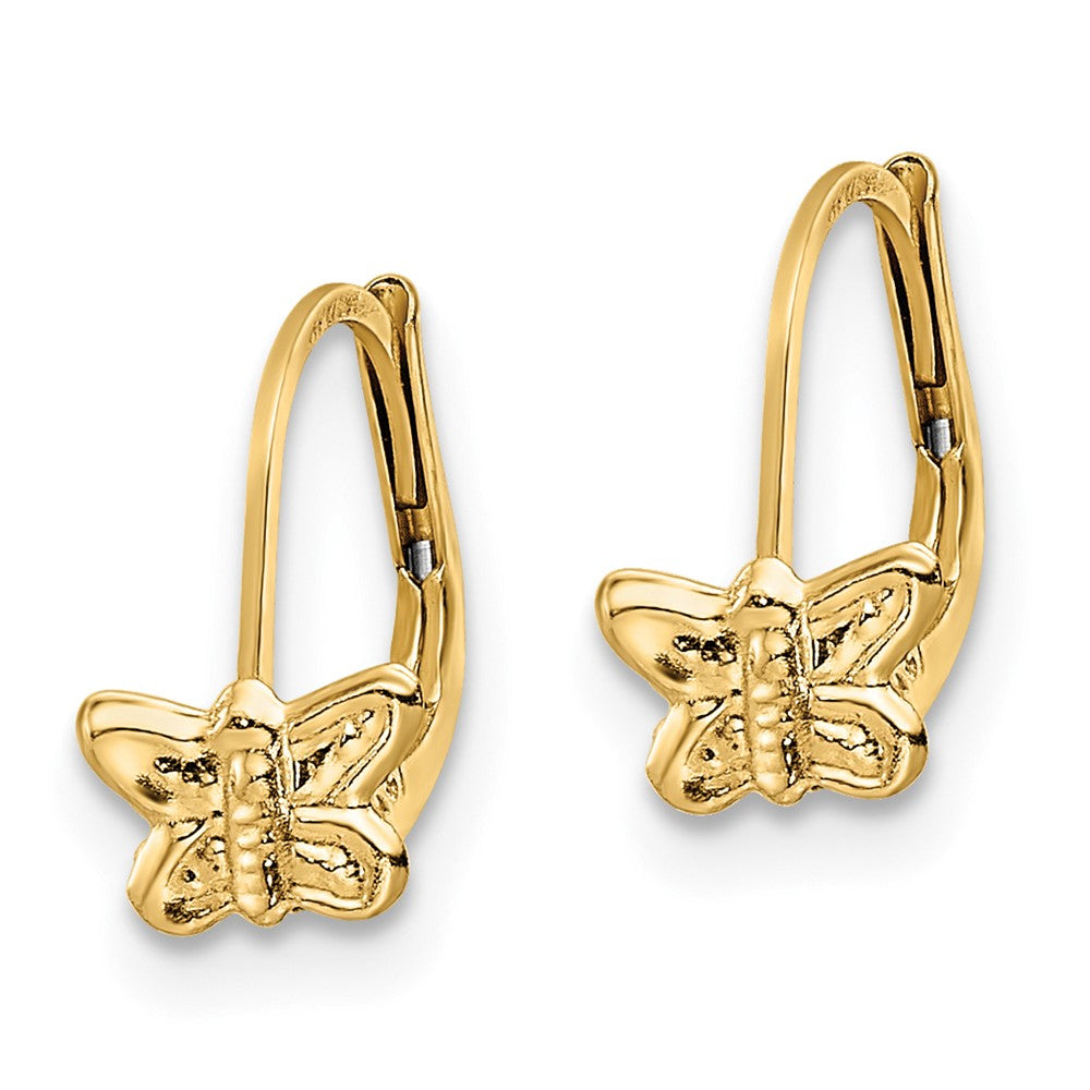 Buddy Drift 14K Madi K Polished Butterfly Leverback Earrings
