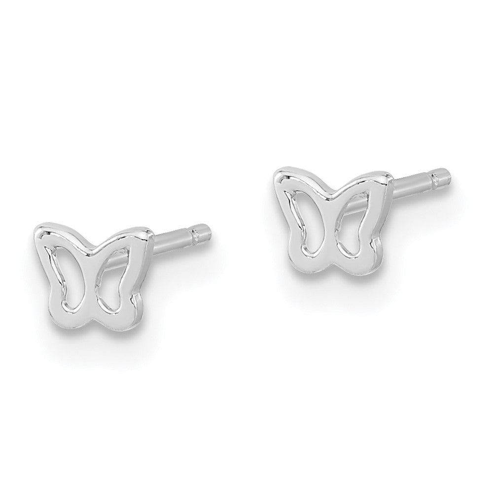 Sunbeam Drift 14K White Gold Madi K Butterfly Post Earrings