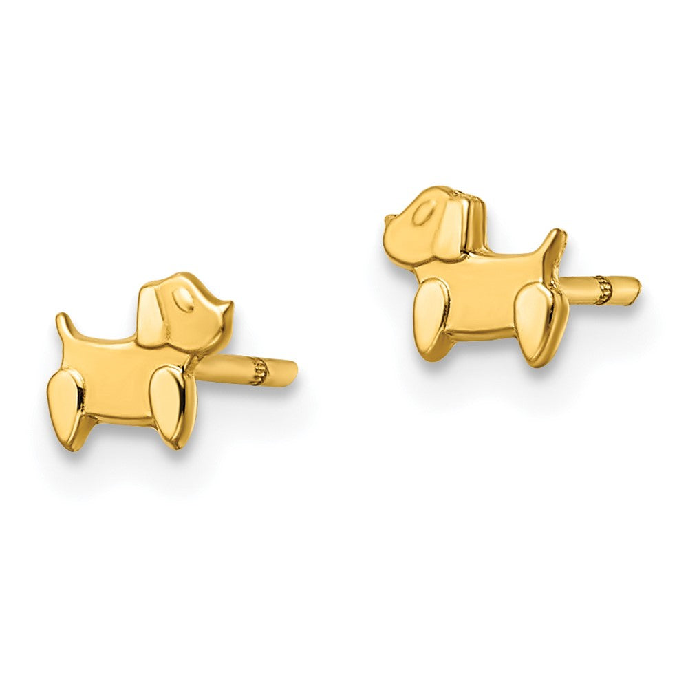 Peaches Star 14k Madi K Polished & Satin Dog Post Earrings