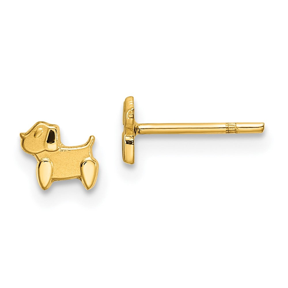 Peaches Star 14k Madi K Polished & Satin Dog Post Earrings