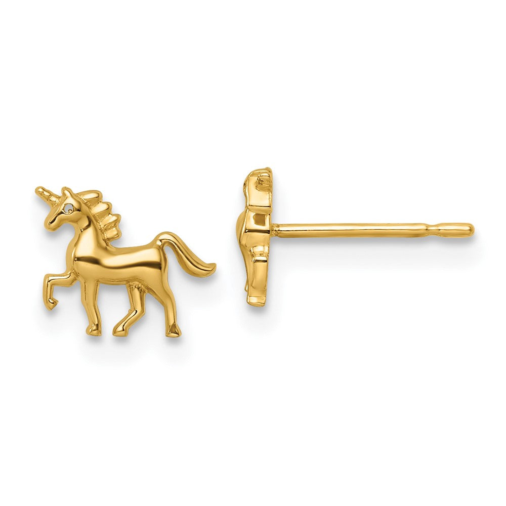 Peaches Nook 14k Madi K Unicorn Post Earrings