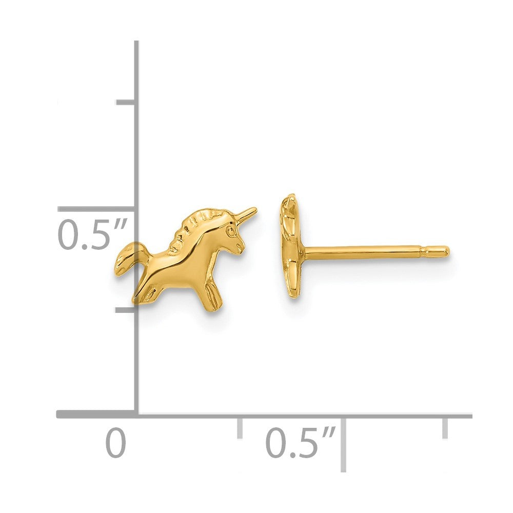 Buddy Spark 14K Madi K Polished Unicorn Post Earrings