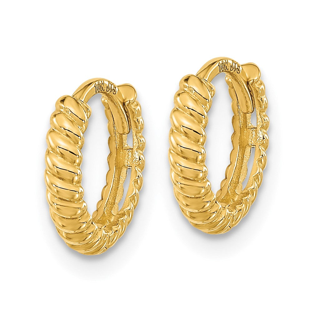 Sunny 14K Madi K Polished Textured Hoop Earrings
