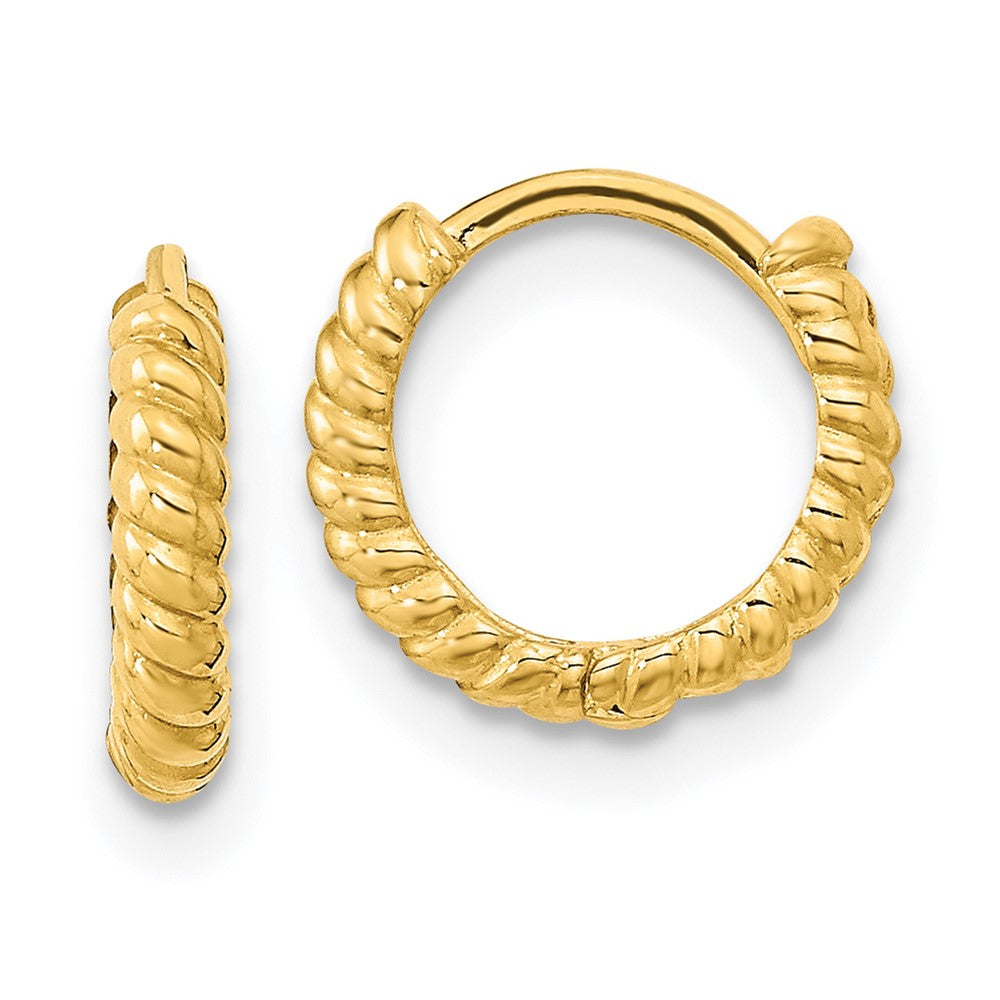 Sunny 14K Madi K Polished Textured Hoop Earrings