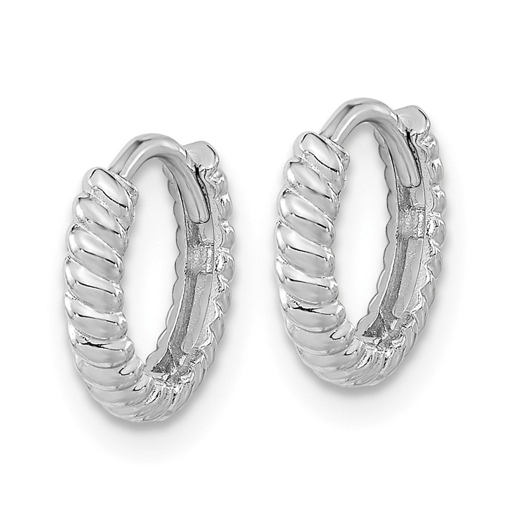 Sunny 14K White Gold Madi K Polished Hoop Earrings