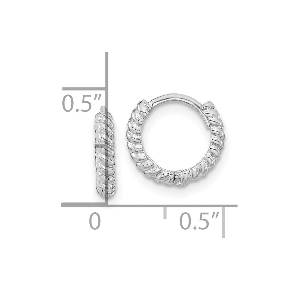 Sunny 14K White Gold Madi K Polished Hoop Earrings