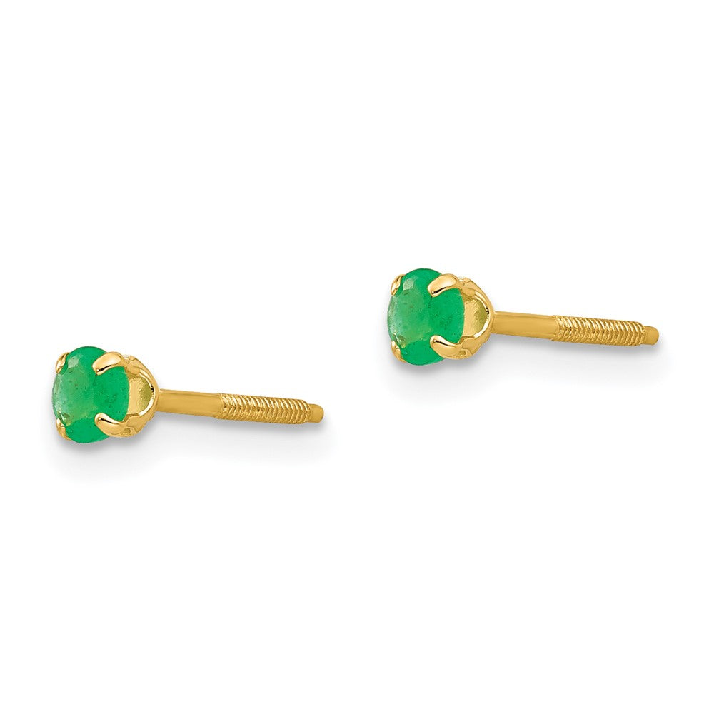 Glow Nook 14k Madi K 3mm Emerald Earrings