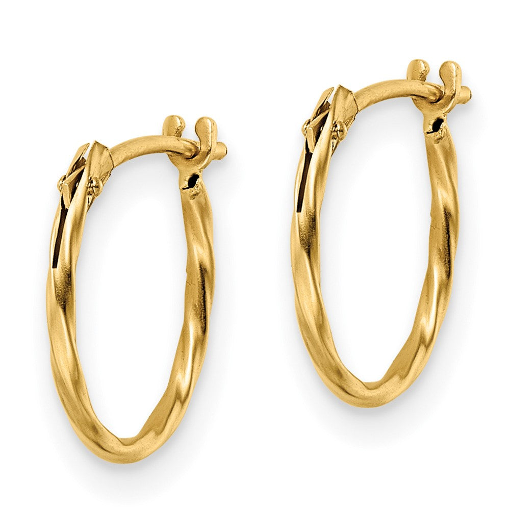 Sunny 14K Madi K Polished Twisted Hinged Hoop Earrings
