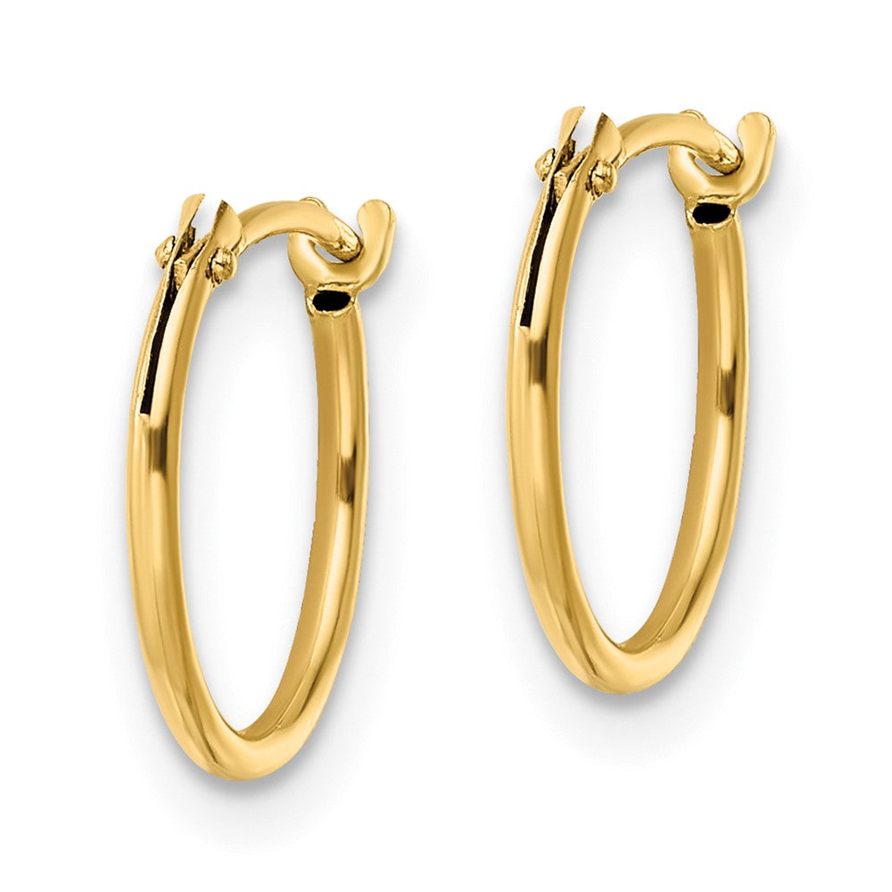Giggles 14K Madi K Polished Hinged Hoop Earrings