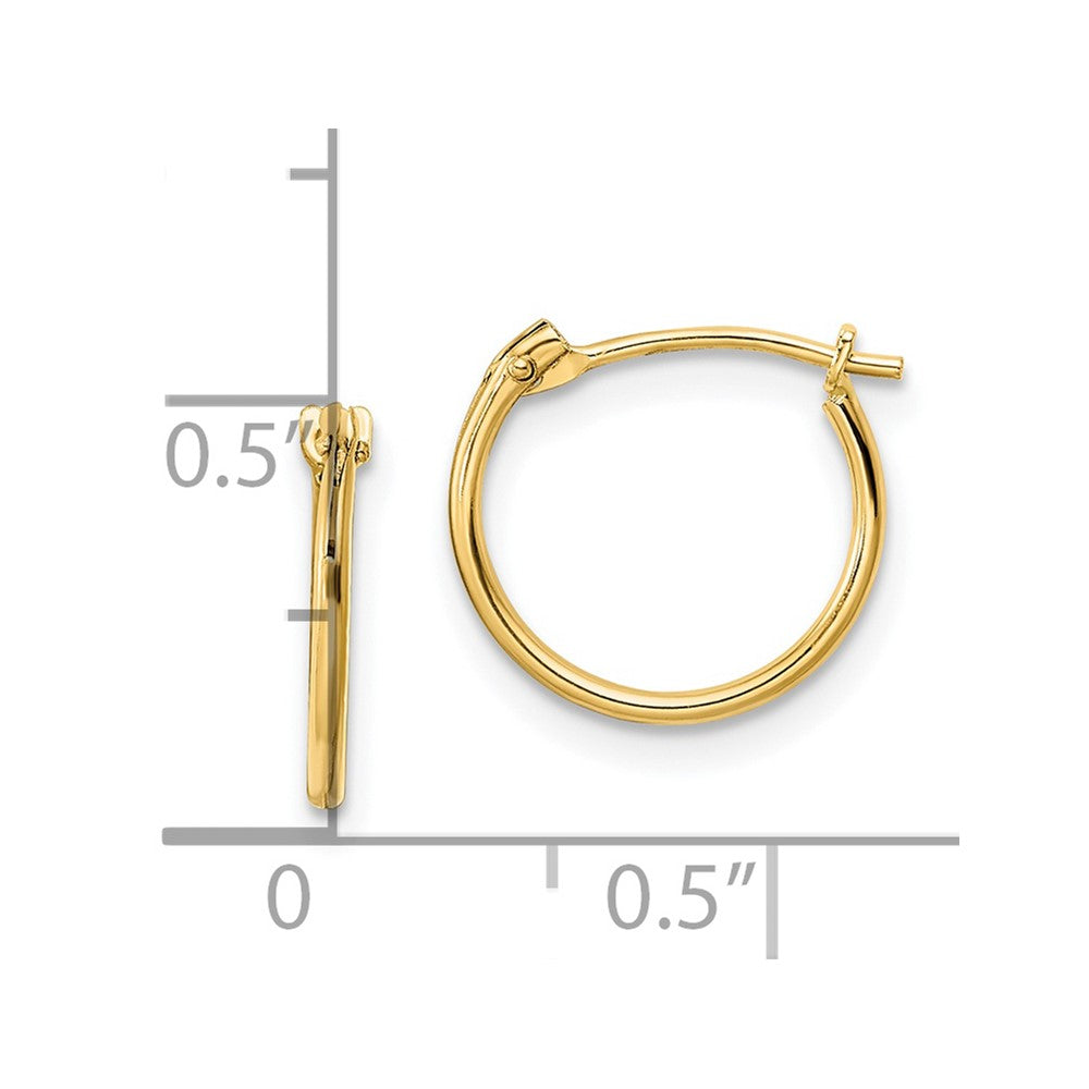 Giggles 14K Madi K Polished Hinged Hoop Earrings
