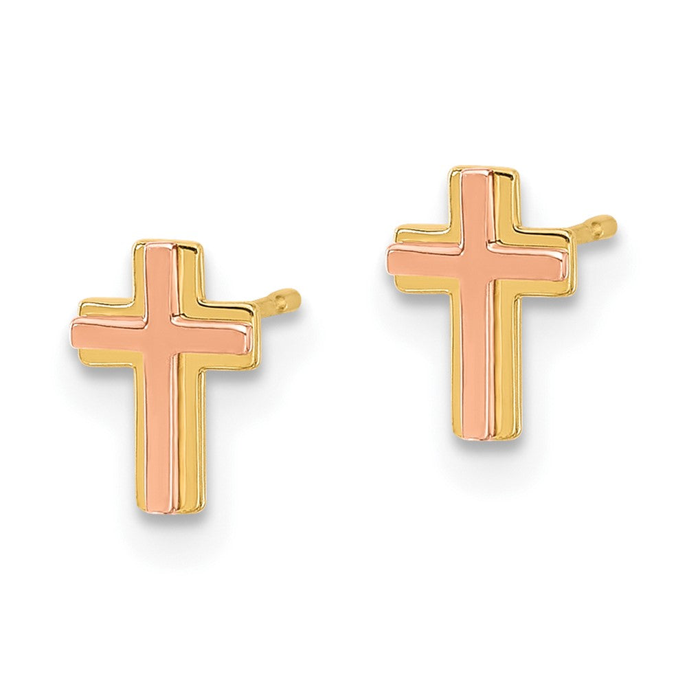 Bumble Pop 14k Madi K Two-tone Cross Post Earrings