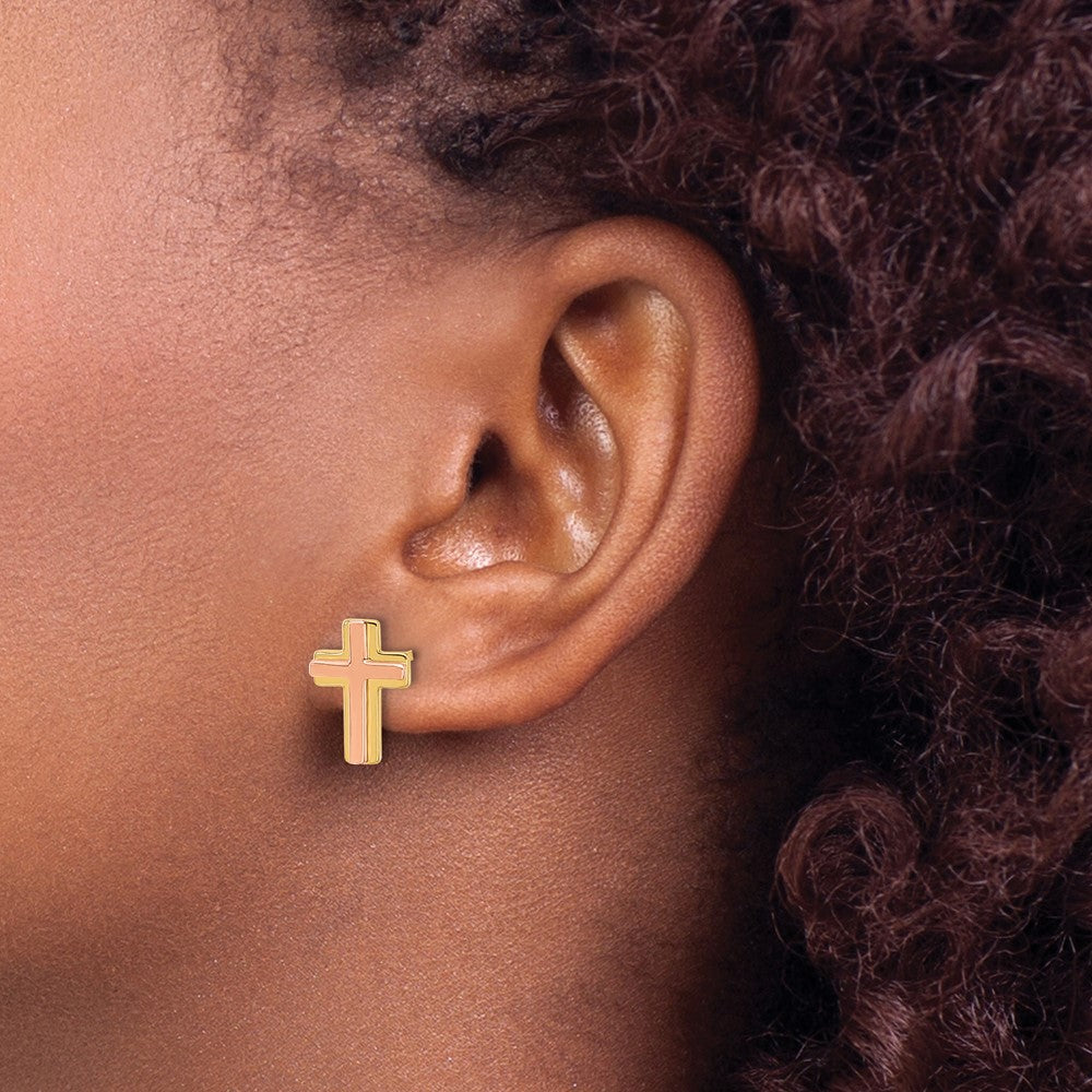 Bumble Pop 14k Madi K Two-tone Cross Post Earrings