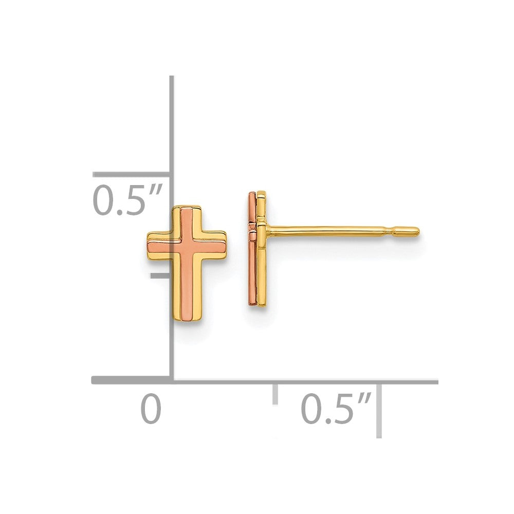 Bumble Pop 14k Madi K Two-tone Cross Post Earrings