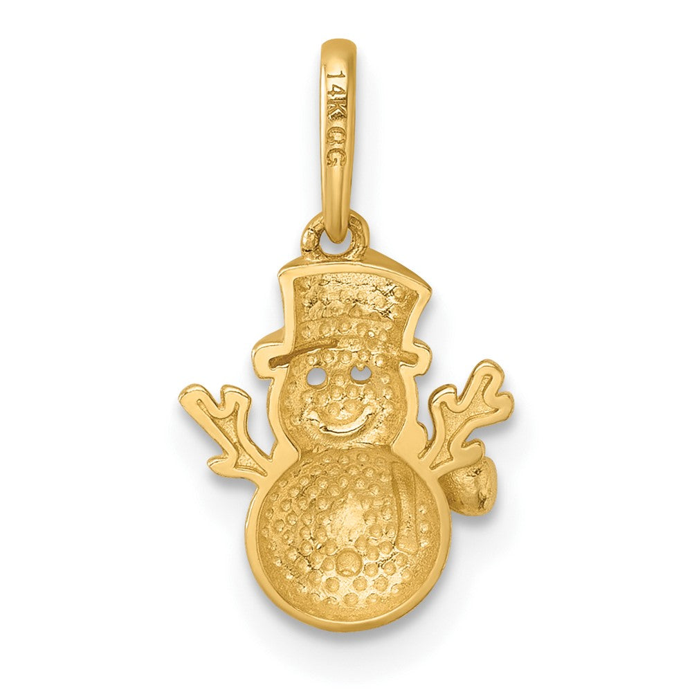 Starry Sunny Puff 14k Madi K Polished Snowman Childrens Charm / Pendant
