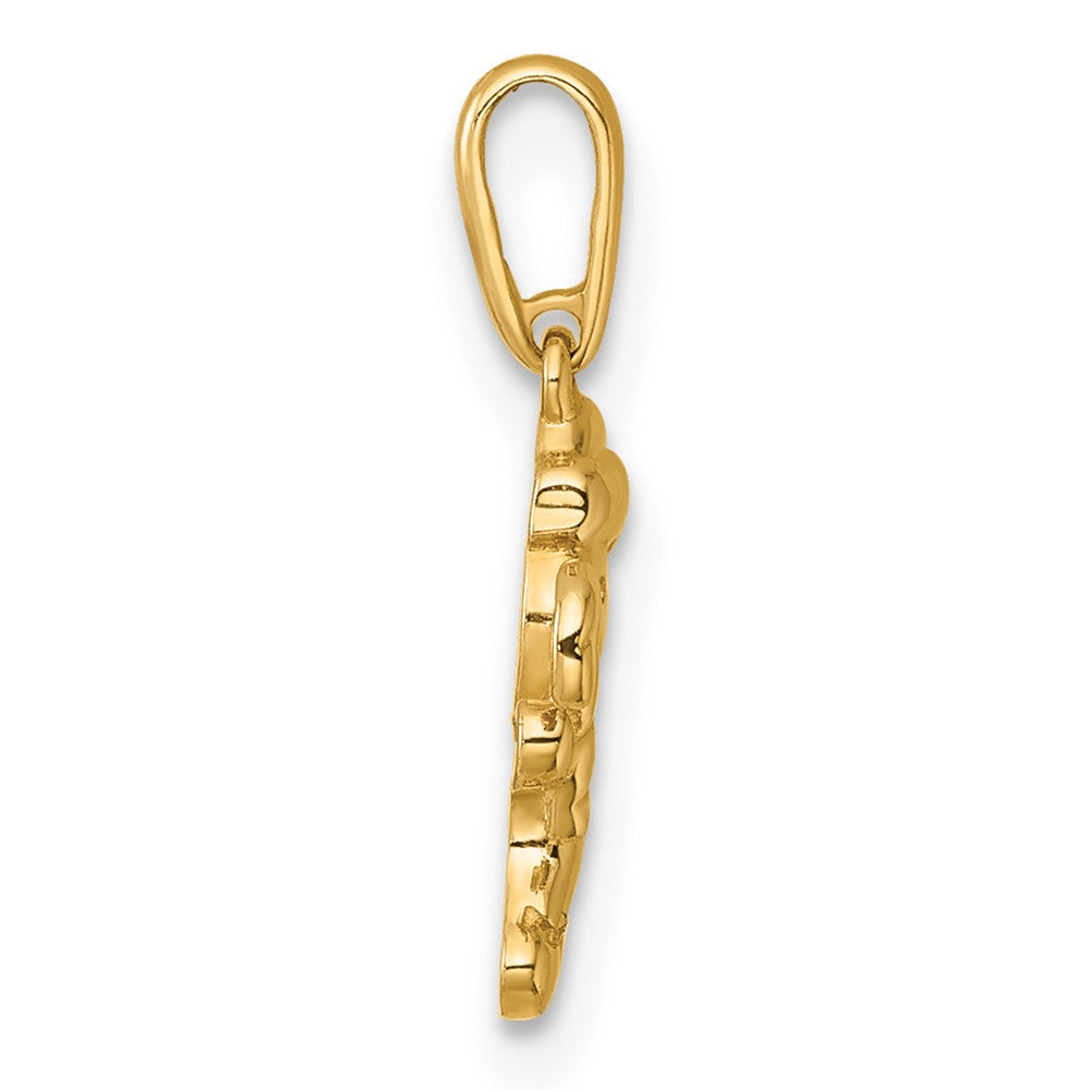 Button 14k Madi K Polished Smiling Gingerbread Man Childrens Charm / Pendant