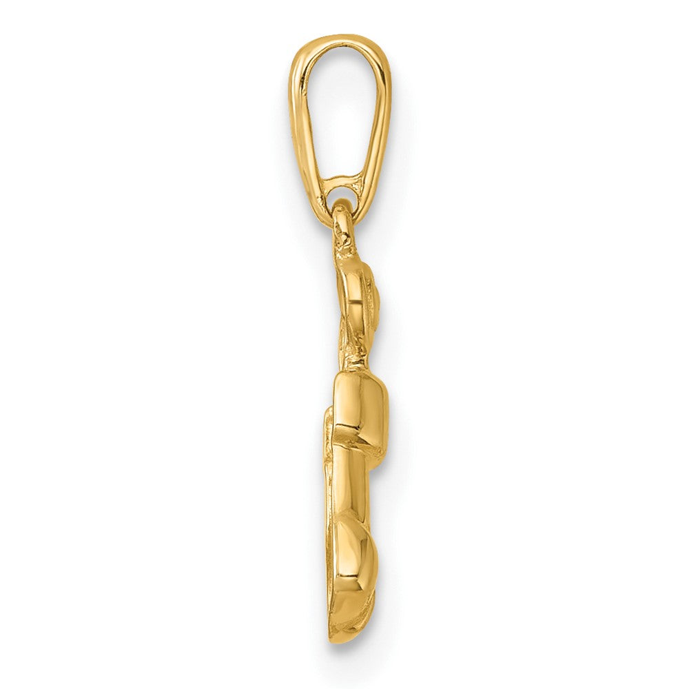 Little Kitten Sunny Cloud 14k Madi K Polished Christmas Stocking with Candy Childrens Charm / Pendant