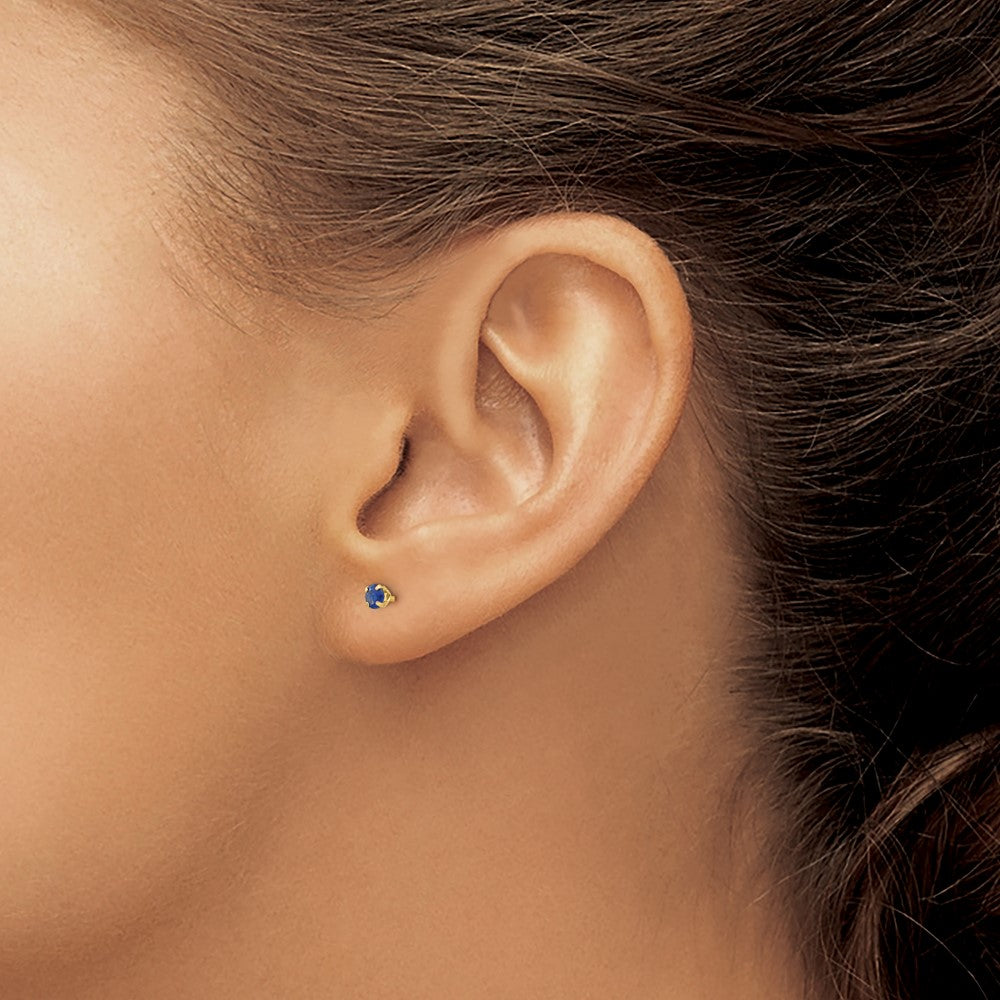 Cocoa Cloud 14k Madi K 3mm Sapphire Birthstone Earrings