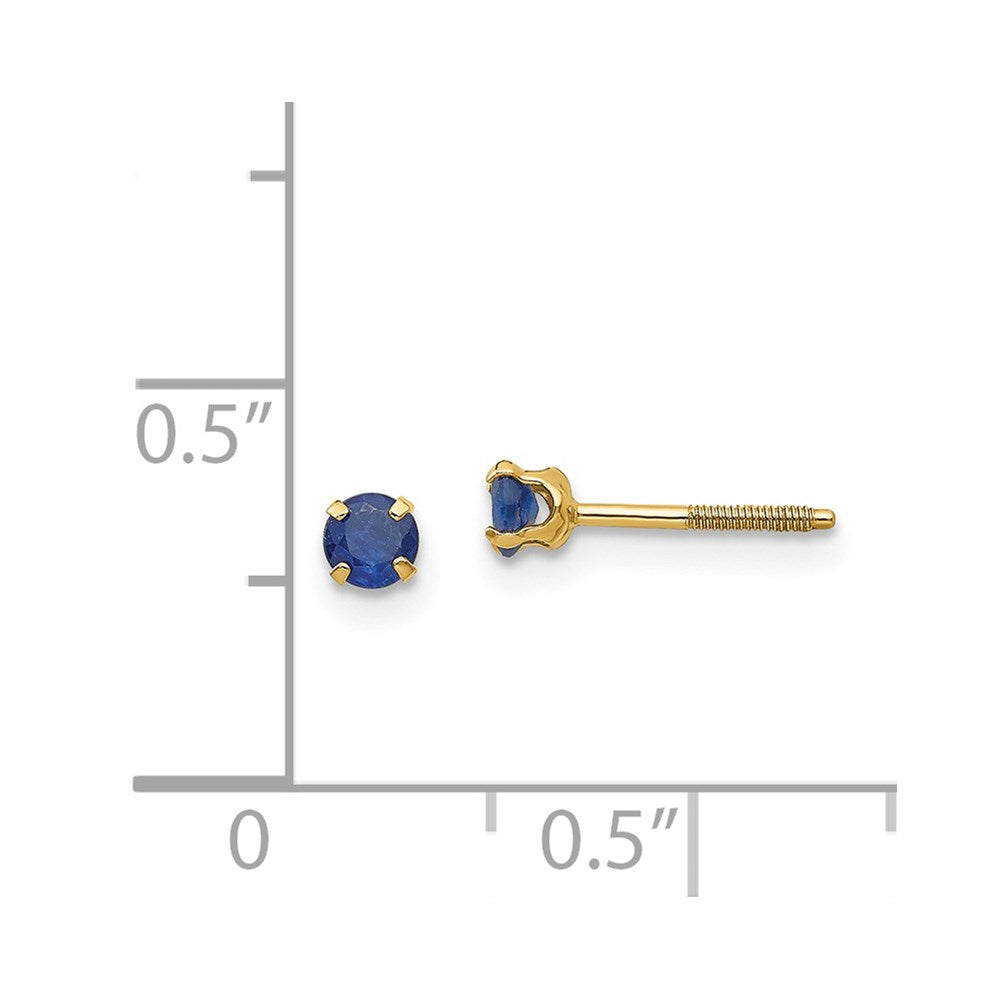 Cocoa Cloud 14k Madi K 3mm Sapphire Birthstone Earrings