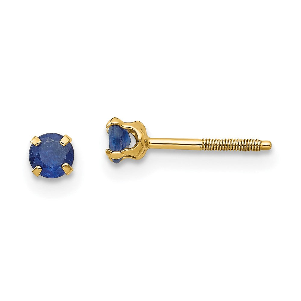 Cocoa Cloud 14k Madi K 3mm Sapphire Birthstone Earrings