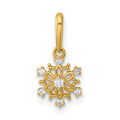 Tiny Bean Gentle Star 14k Madi K Polished CZ Snowflake Childrens Charm / Pendant