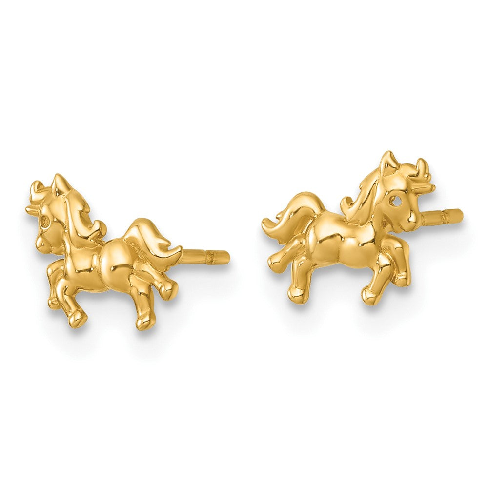 Doodle Bug 14k Madi K Polished Unicorn Childrens Post Earrings
