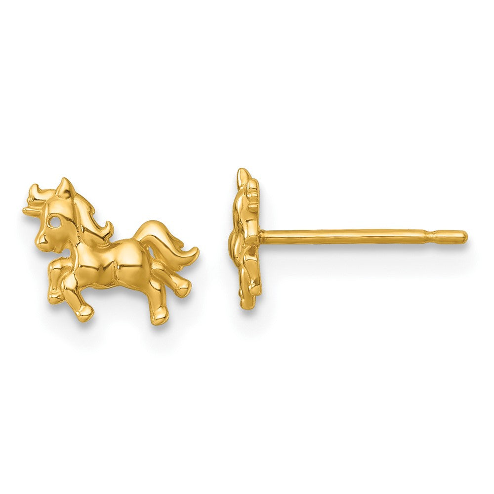 Doodle Bug 14k Madi K Polished Unicorn Childrens Post Earrings
