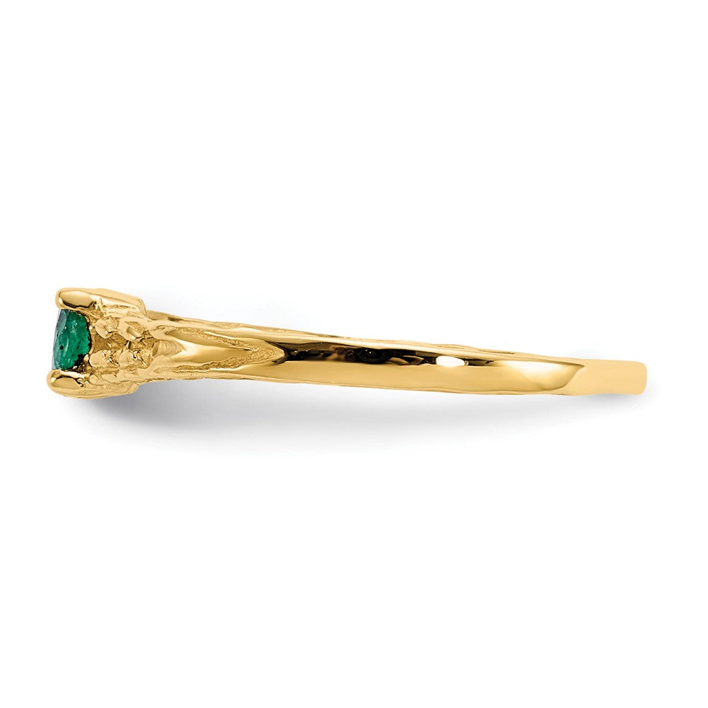 Glow Pop 14k Madi K 3mm Emerald Birthstone Baby Ring