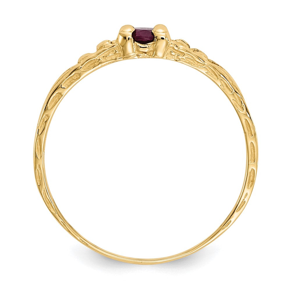 Sparkle Nest 14k Madi K 3mm Ruby Birthstone Baby Ring