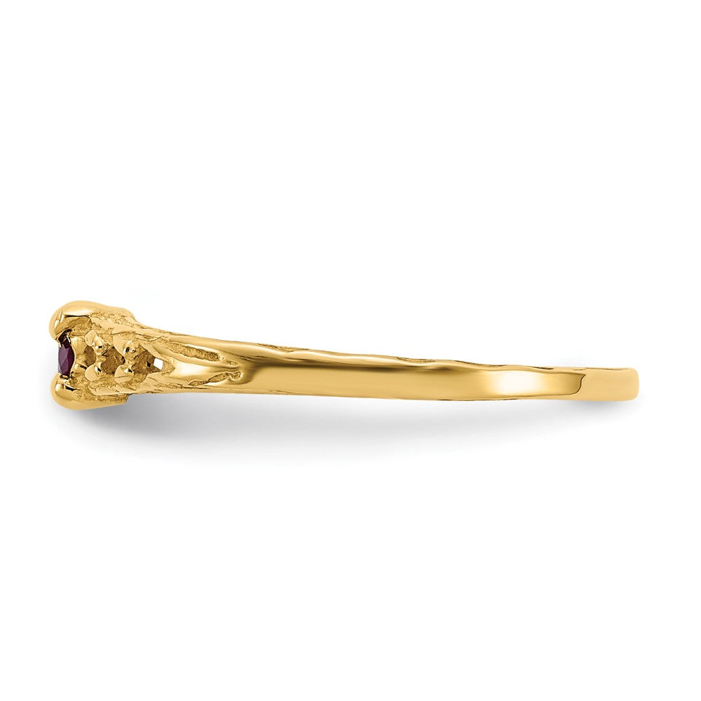Sparkle Nest 14k Madi K 3mm Ruby Birthstone Baby Ring