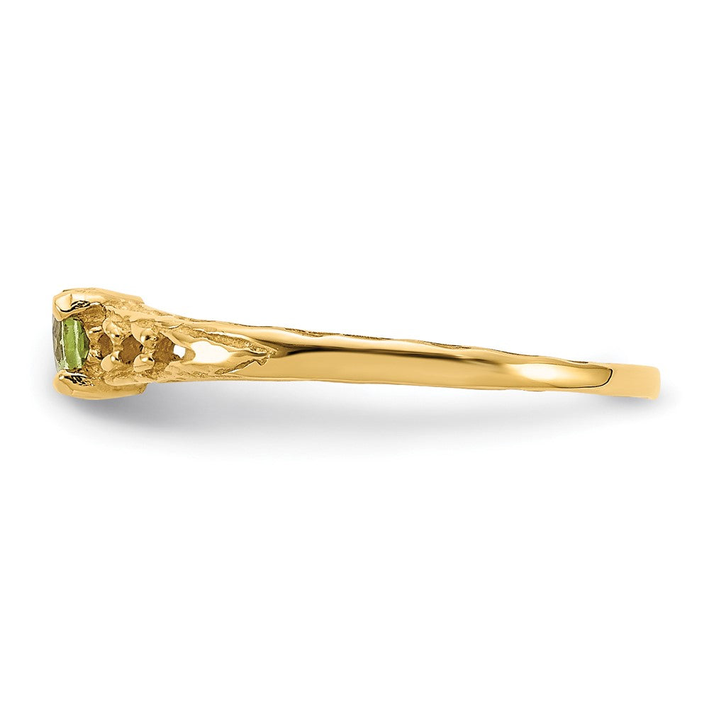 Whimsy Joy 14k Madi K 3mm Peridot Birthstone Baby Ring