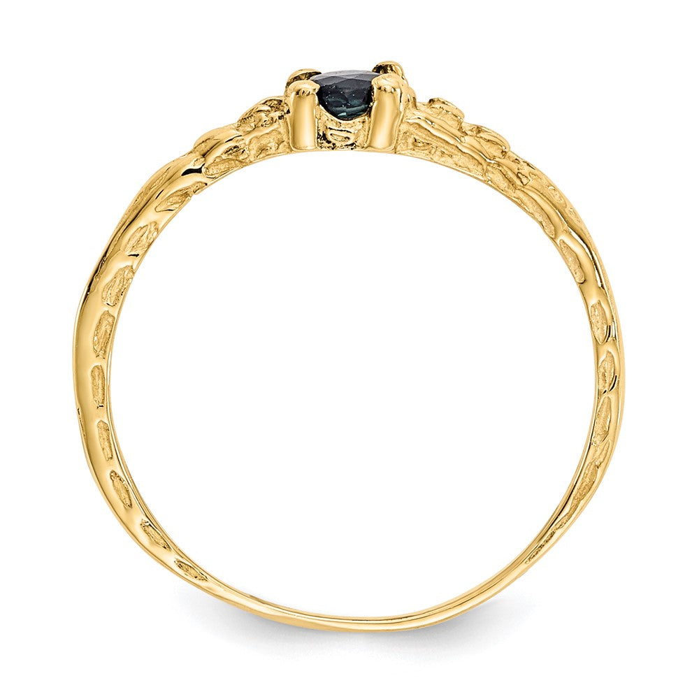 Lollipop Drift 14k Madi K 3mm Sapphire Birthstone Baby Ring