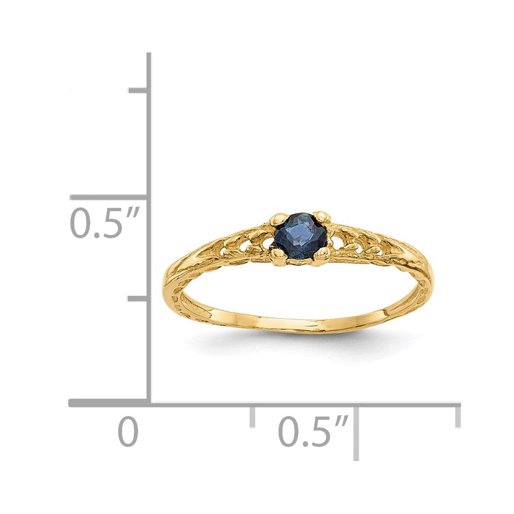 Lollipop Drift 14k Madi K 3mm Sapphire Birthstone Baby Ring