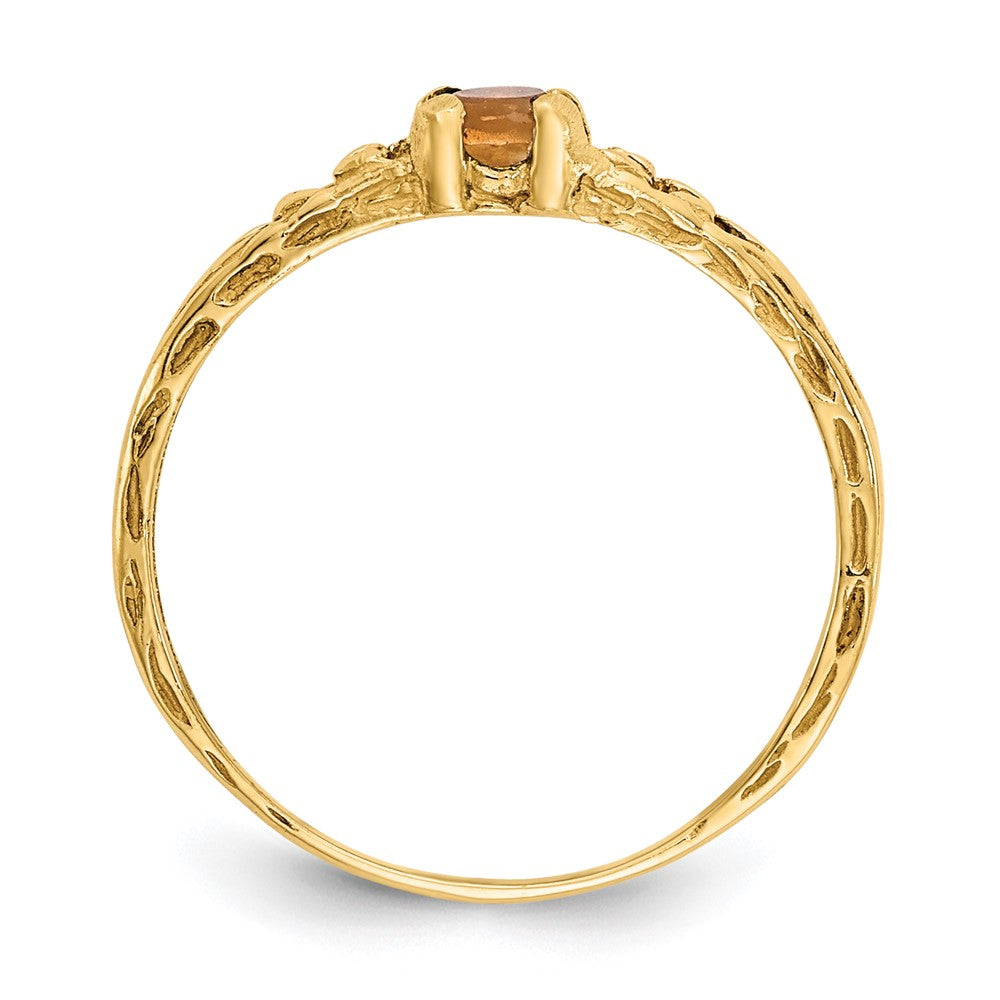 Sprout Joy 14k Madi K 3mm Citrine Birthstone Baby Ring