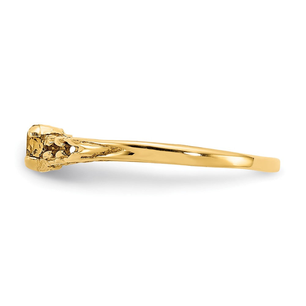 Sprout Joy 14k Madi K 3mm Citrine Birthstone Baby Ring