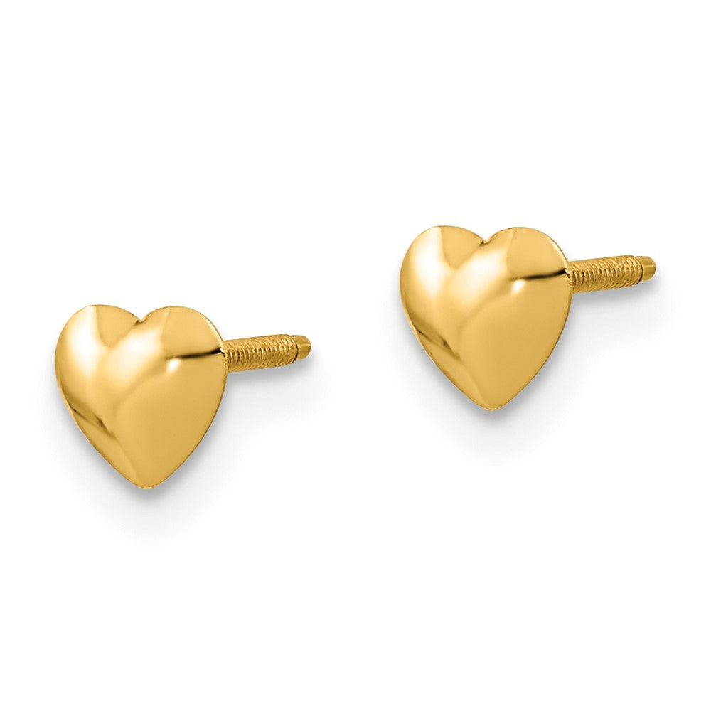 Turtle Spark 14k Madi K Heart Silicone Screwback Earrings