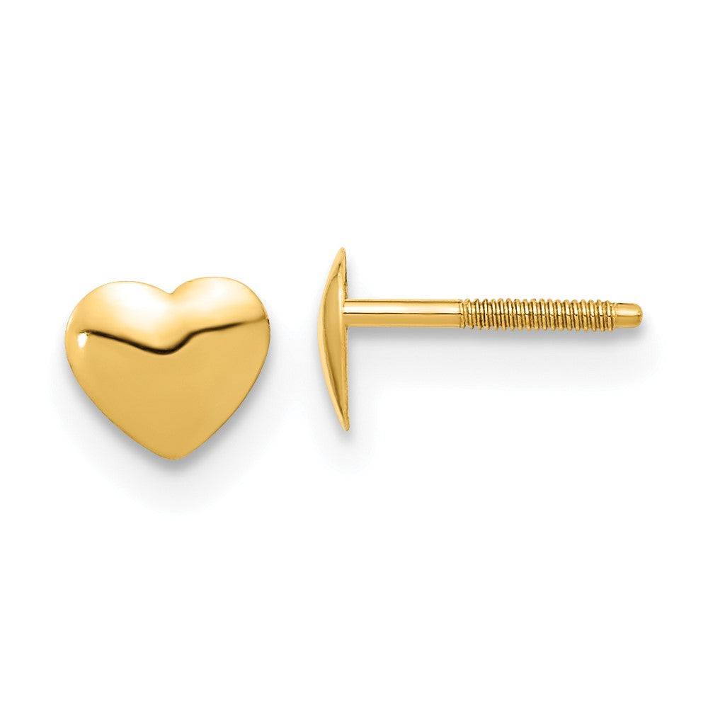 Turtle Spark 14k Madi K Heart Silicone Screwback Earrings