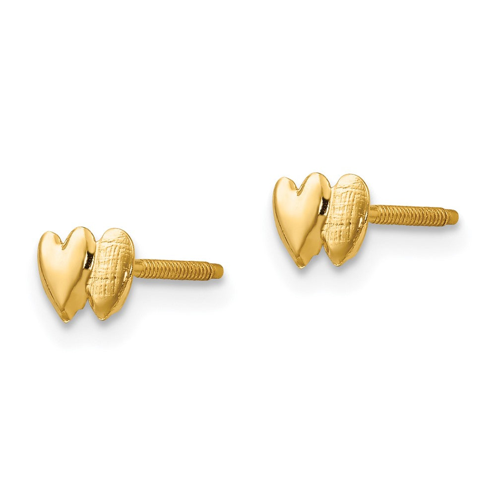 Twinkle Joy 14k Madi K Double Heart Earrings