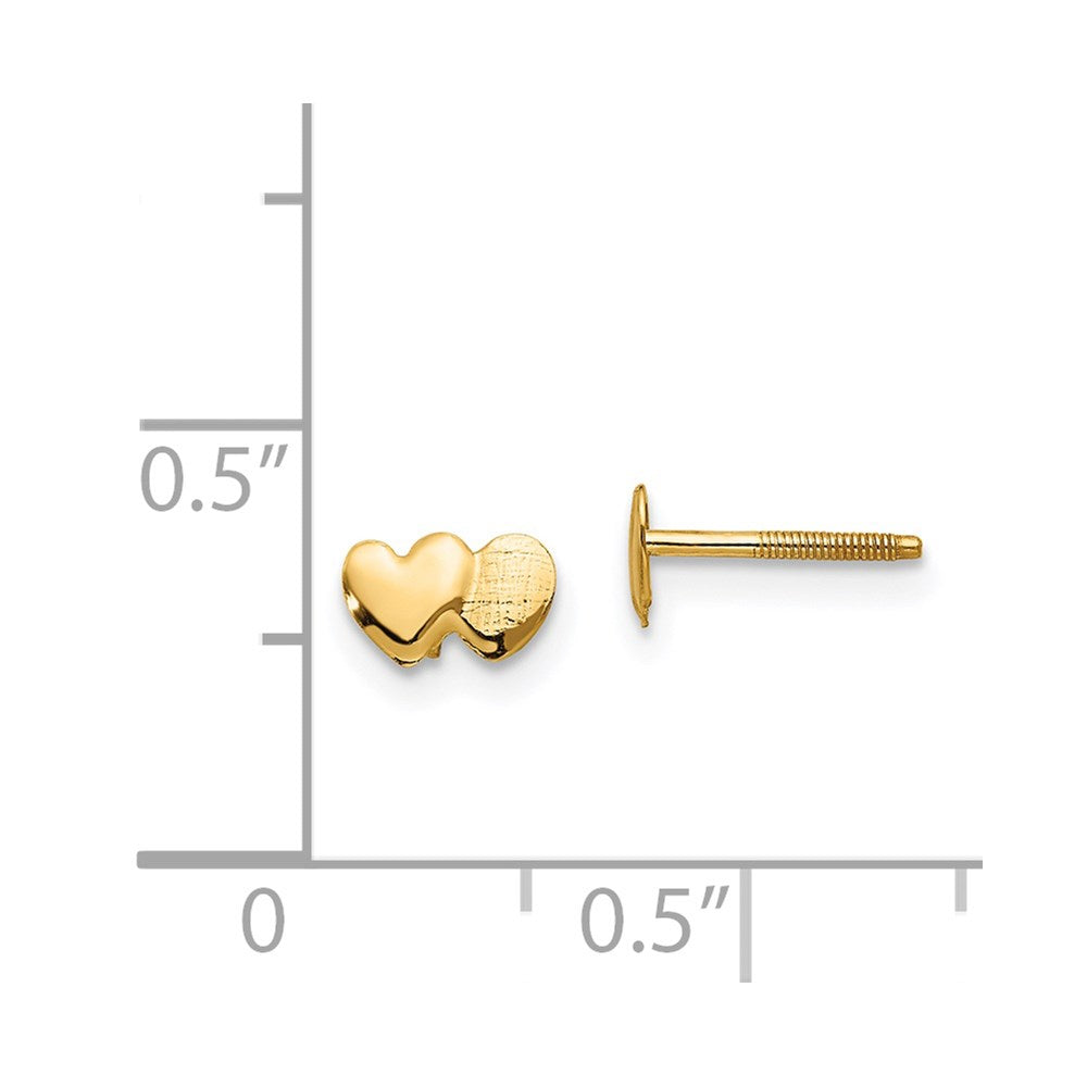Twinkle Joy 14k Madi K Double Heart Earrings