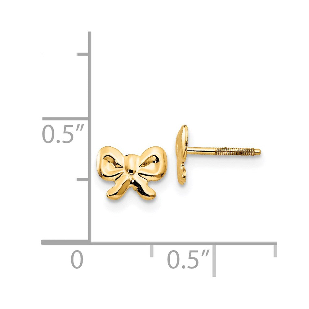 Snuggle Spark 14k Madi K Bows Screwback Earrings