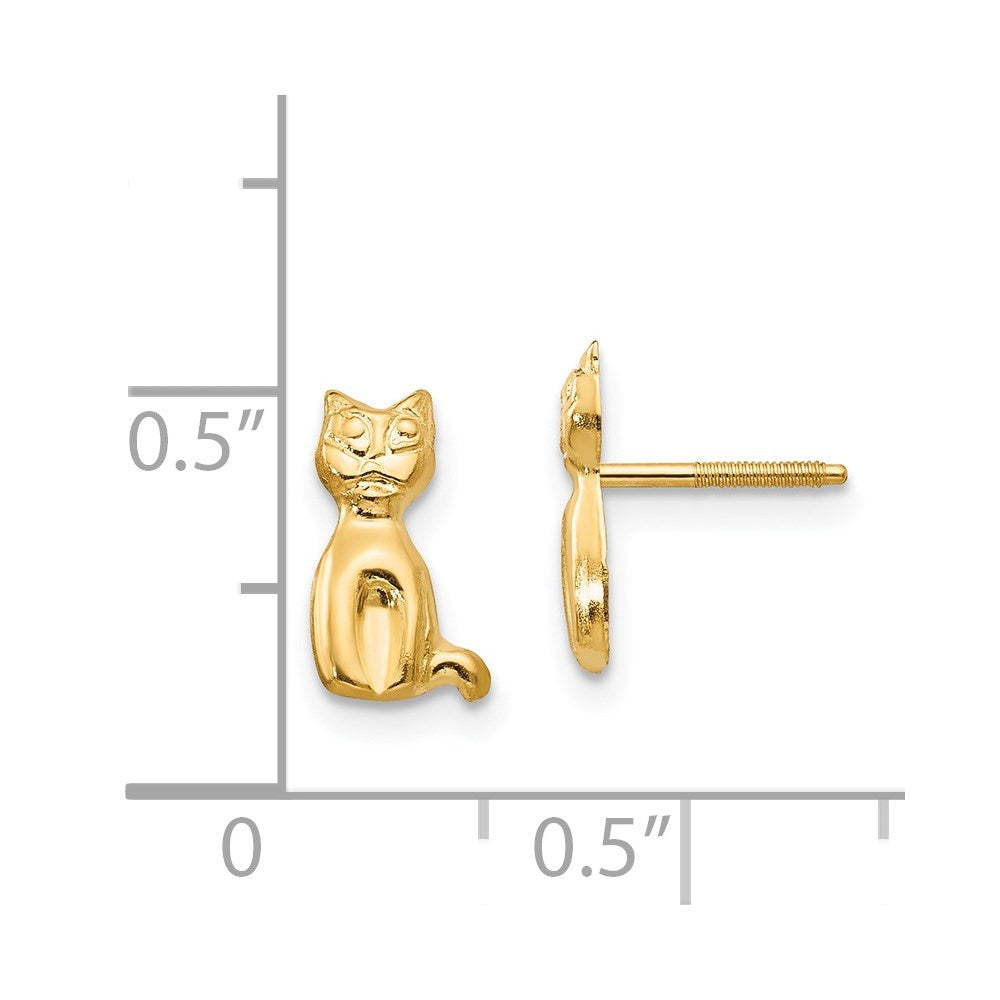 Cuddles Pop 14k Madi K Cat Earrings