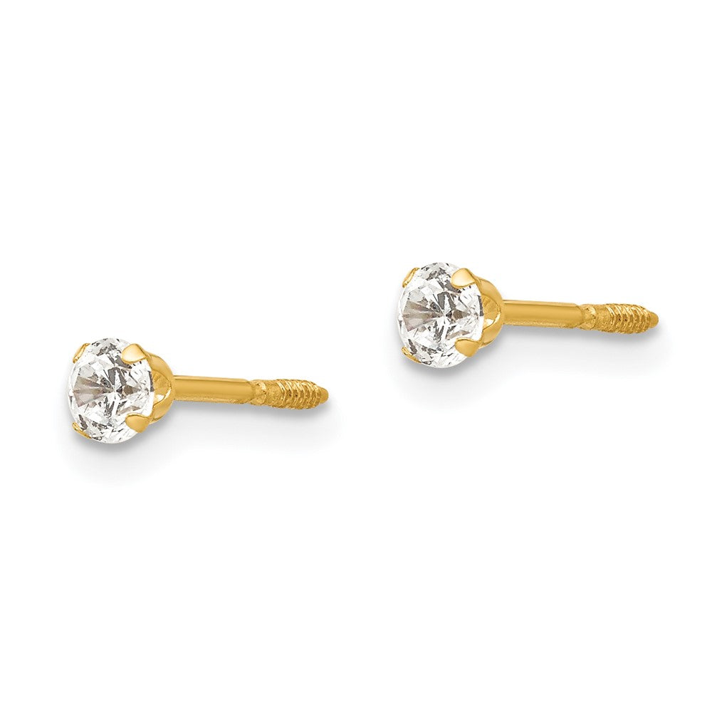 Doodle Spark 14k Madi K 3mm CZ Earrings