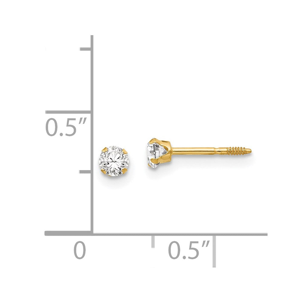 Doodle Spark 14k Madi K 3mm CZ Earrings