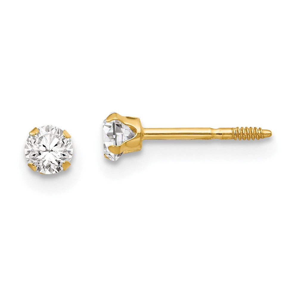 Doodle Spark 14k Madi K 3mm CZ Earrings