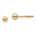 Puddle Bean 14k Madi K 3mm Ball Push On and Screw Off Screwback Earrings